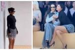 Rosalía y Kylie Jenner asisten juntas al desfile de Prada en la Semana de la Moda de Milán