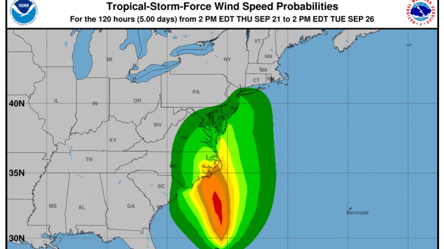 El potencial ciclón tropical 16 amenaza con vientos y lluvias intensas a la costa este de EEUU