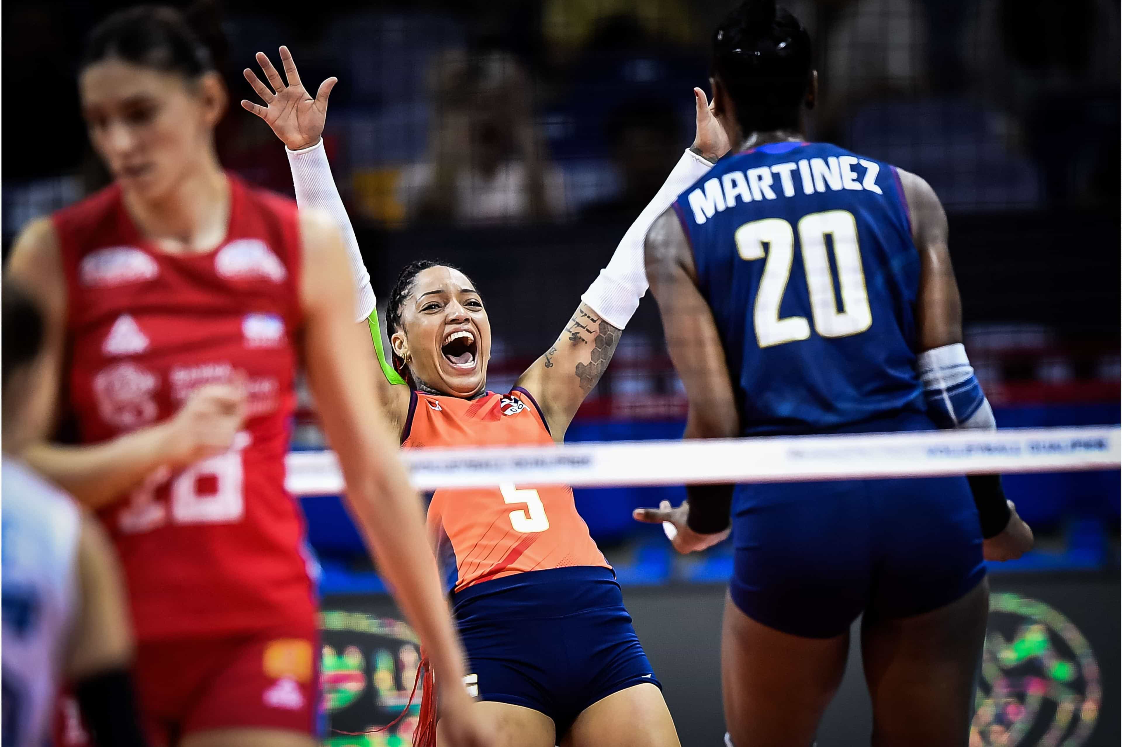 Branda Castillo celebra uno de sus triunfos.