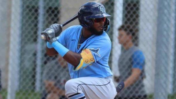 Rays llaman al dominicano Junior Caminero de Montgomery de la Doble-A