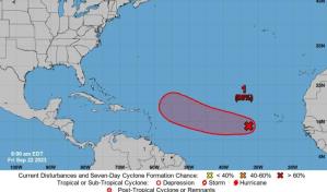 Zona de aguaceros próximo a convertirse en ciclón tropical en el Atlántico