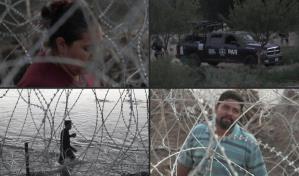 Decenas de migrantes llegan a la resguardada frontera entre México y EEUU