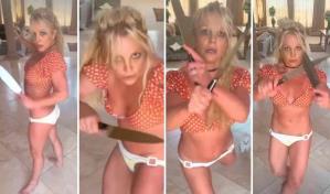 Britney Spears preocupa a sus seguidores con un excéntrico baile con cuchillos