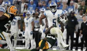 Lions derrotan a Packers para tomar la cima divisional en el juego del jueves por la noche