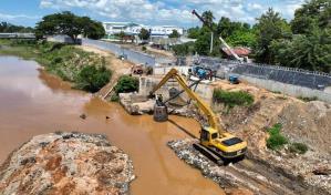 Detalles técnicos de las obras hidráulicas para contrarrestar canal en río Masacre