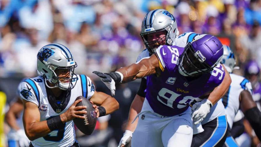 Con 2 touchdowns de Jefferson, Vikings doblegan a Panthers