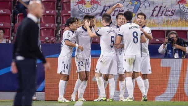 Real Sociedad derrota a Salzburgo, su 1ra victoria en 20 años en la Liga de Campeones