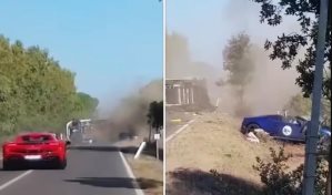 Ferrari choca contra Lamborghini y mata a una pareja