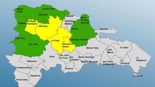 Nubes de Philippe dejarán lluvias en RD; 13 provincias en alerta
