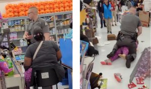 Clienta acusa a Walmart de "racismo" después de que la detuvieran por arrojarle comida a un policía