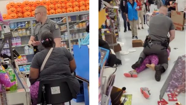 Clienta acusa a Walmart de “racismo” después de que la detuvieran por arrojarle comida a un policía