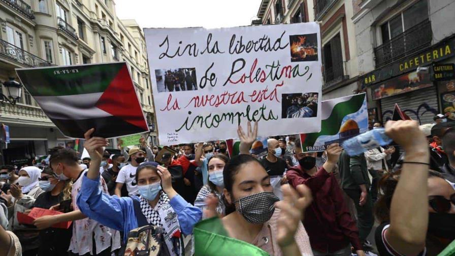 Centenares de personas se manifiestan en Madrid en apoyo a Palestina y en contra de Israel