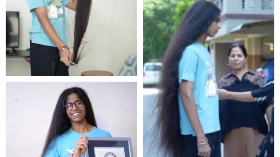 Joven de 15 años bate el récord del pelo más largo del mundo