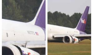 Un avión de FedEx se estrella y se sale de la pista en un aeropuerto de EE.UU.