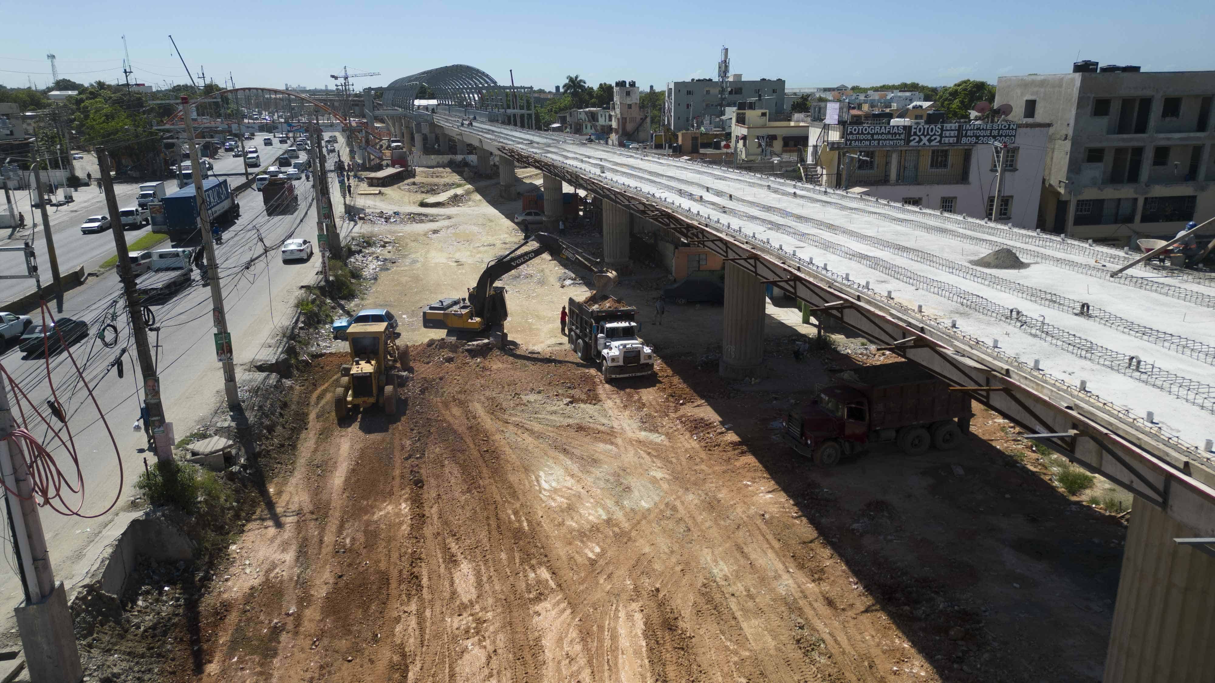 Trabajos próximo a la salida del nuevo tunel.