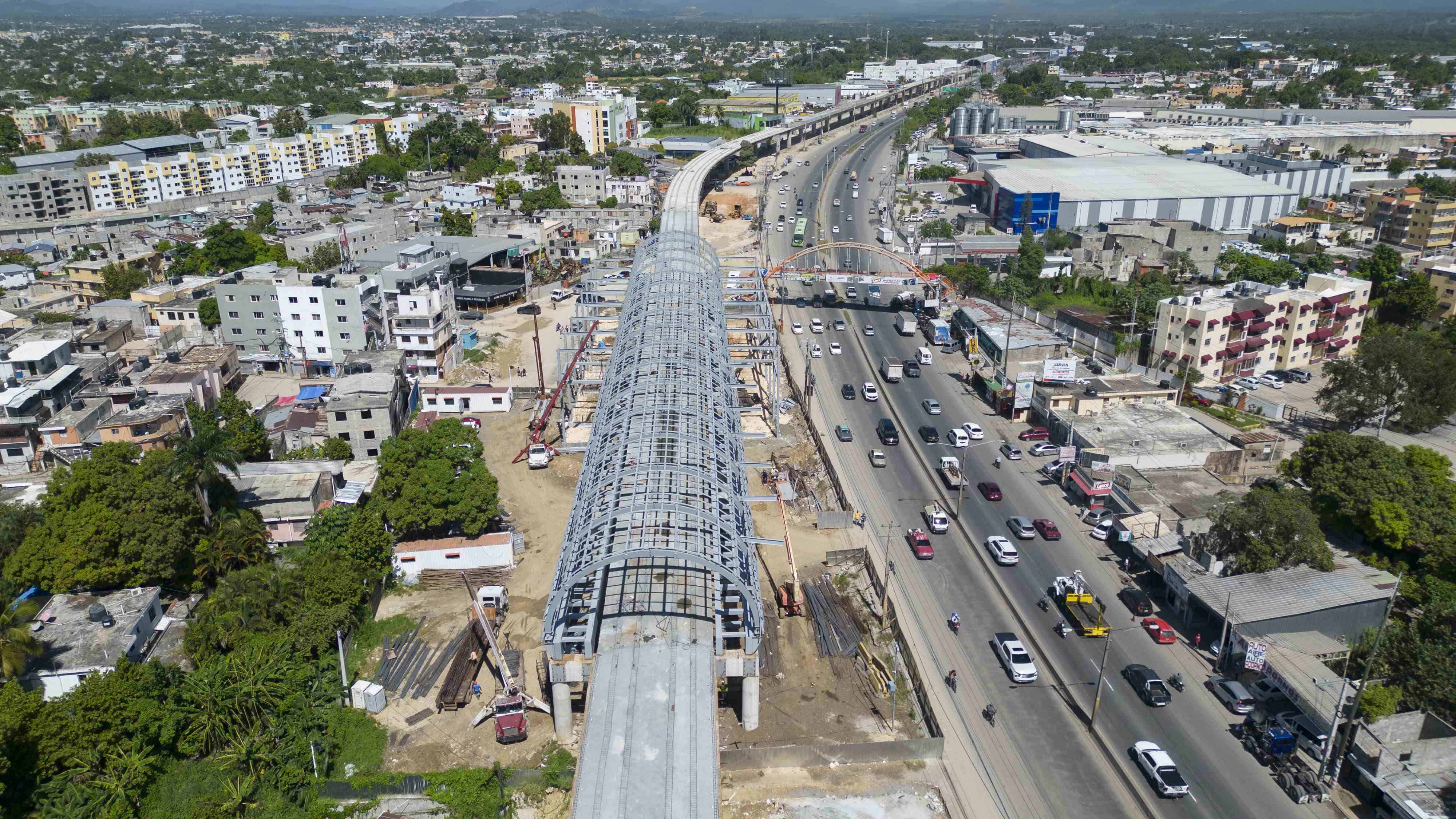 Una de las estaciones en construcción