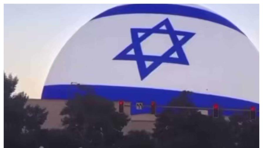 Famoso auditorio The Sphere en Las Vegas, proyecta la bandera de Israel