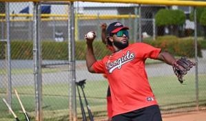 Junior Caminero entrena con el Escogido para jugar en LIDOM