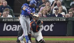 Montgomery y Taveras lucen por Rangers, que blanquean a Astros en primer juego de la serie