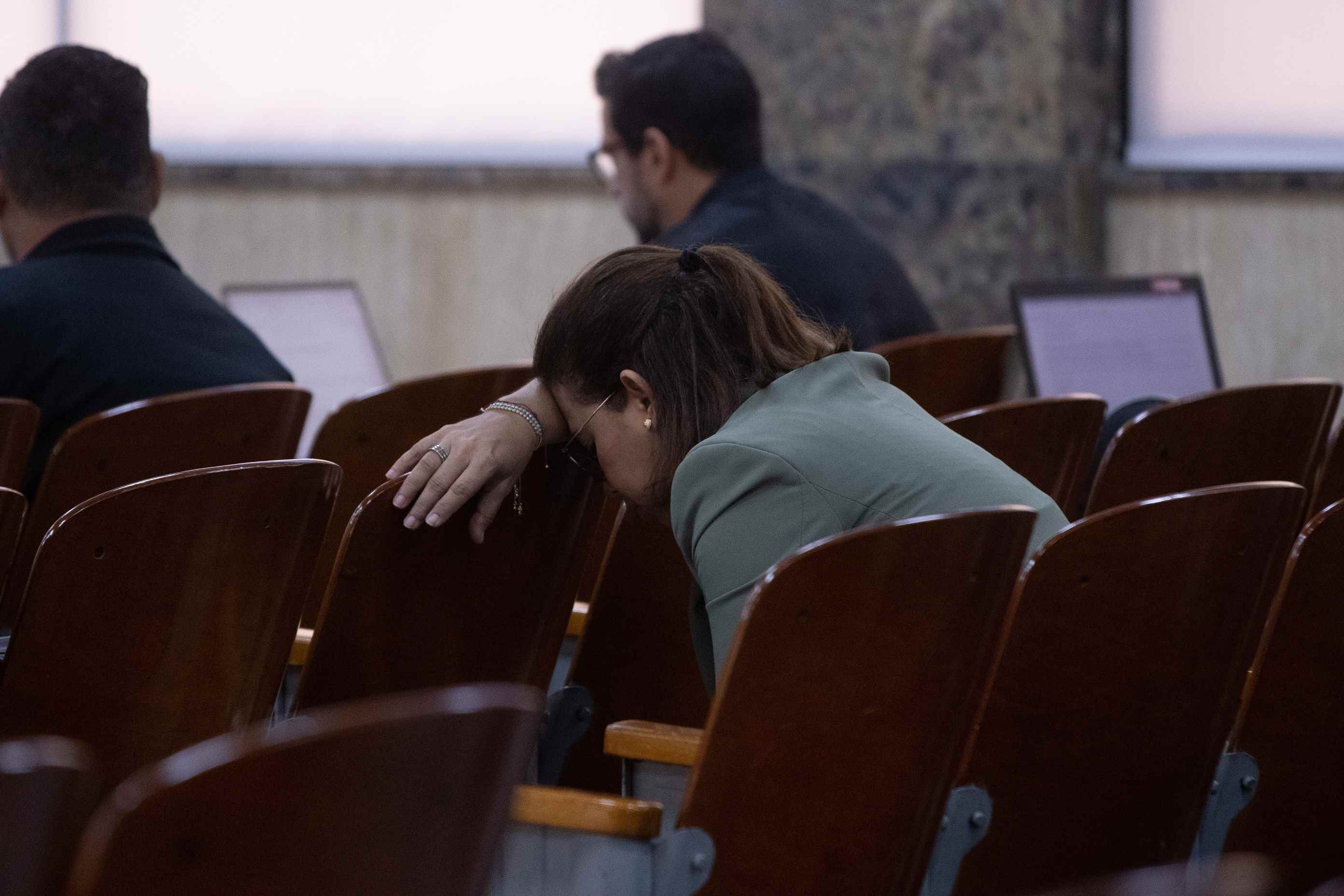 El lado del a parte de los acusados en la sala de adiencia del caso Medusa