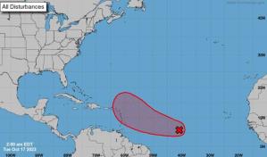 Sistema tropical en el Atlántico podría convertirse en ciclón tropical esta semana