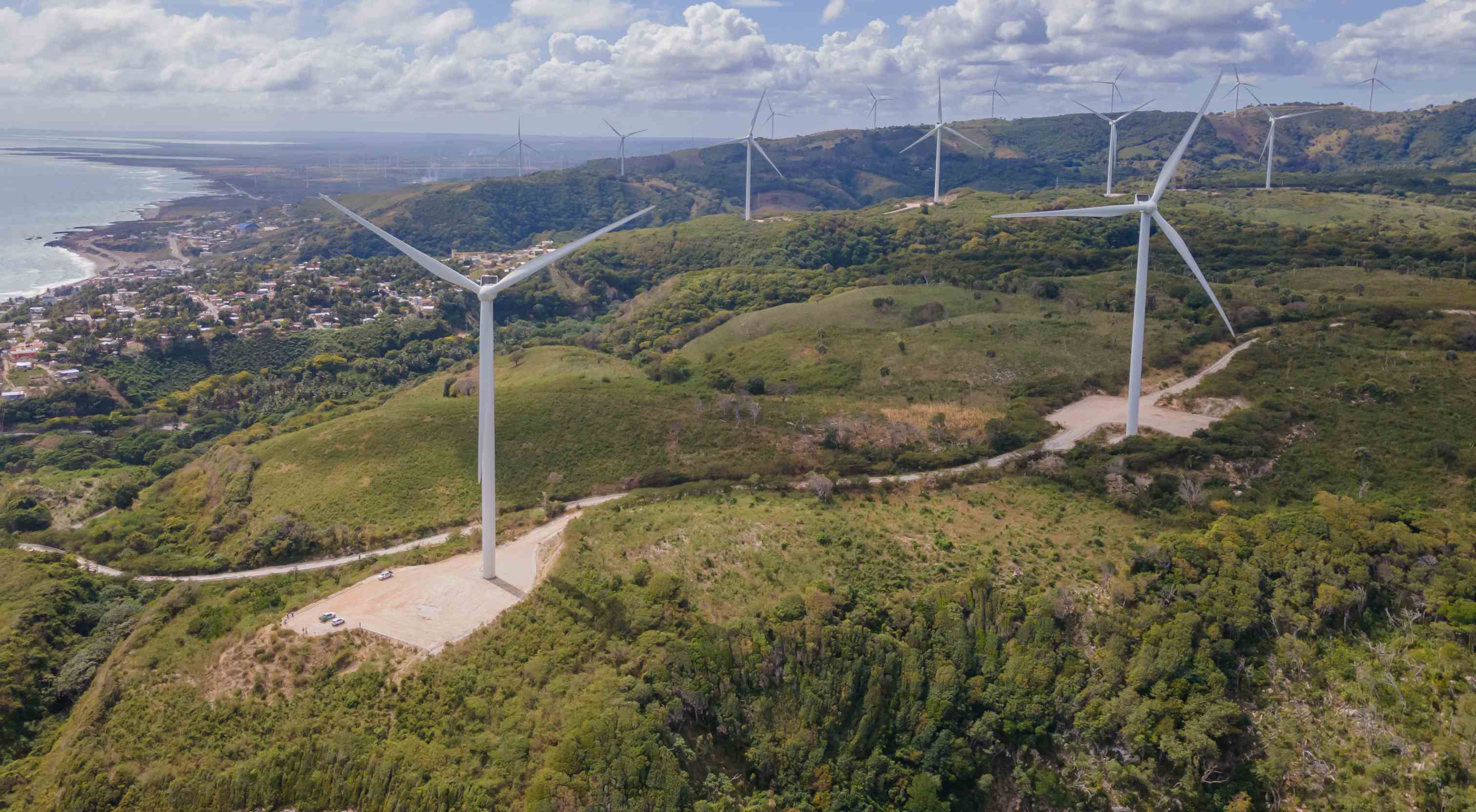 El parque eólico Los Cocos, inaugurado en 2011, fue la primera infraestructura renovable de su naturaleza.