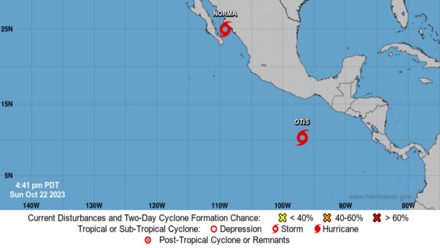 La tormenta tropical Otis surge en el Pacífico de México con lluvias para el sur del país