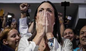 Los enemigos de Corina Machado brotan un día después de su victoria en las primarias venezolanas