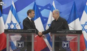 Macron propone en Jerusalén una coalición internacional contra Hamás