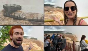Inusual espectáculo en Cataratas del Iguazú maravilla a turistas