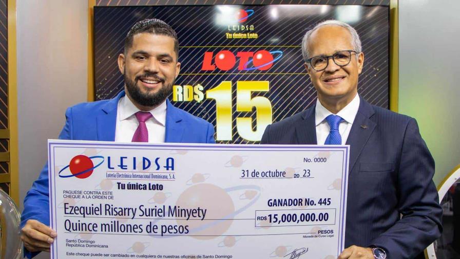 Leidsa entrega 15 millones a Ezequiel Suriel Minyety