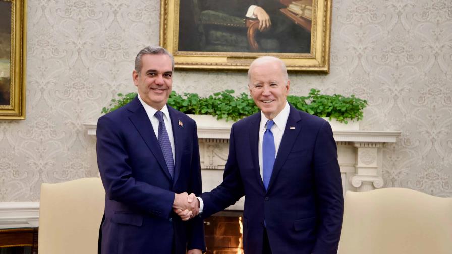 Joe Biden y Luis Abinader reunidos en la Casa Blanca