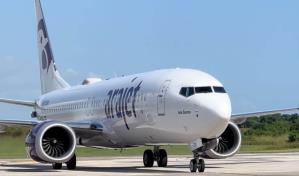 Aerolínea Arajet aumenta flota con nuevo Boeing 737 MAX 8, denominado “Isla Saona”