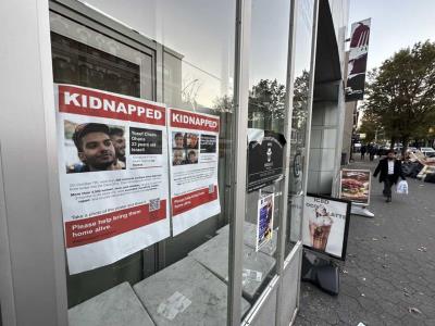 Carteles de rehenes retenidos por Hamás, un punto álgido