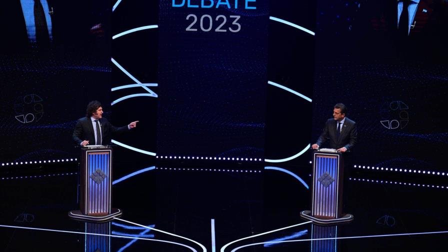 Los candidatos presidenciales argentinos llegaron al lugar del último debate de 2023