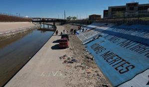 Activistas crean mural en norte de México en protesta por ataques de Israel a Palestina