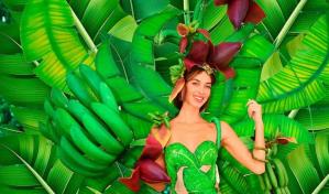 Mariana Downing deslumbra con traje típico inspirado en el "Platano Power"