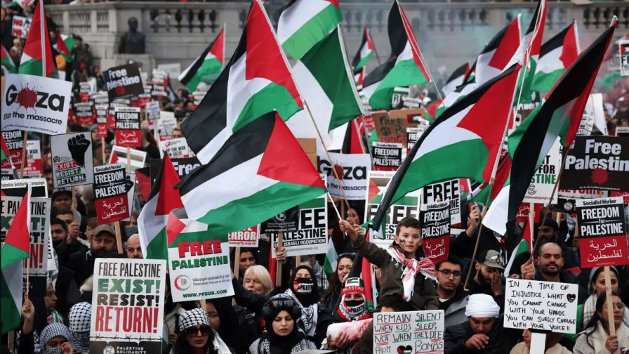 Disturbios en Washington durante manifestación por alto el fuego en Gaza