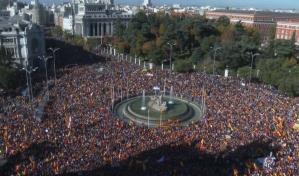 Manifestación masiva en Madrid contra la amnistía de Sánchez al separatismo catalán