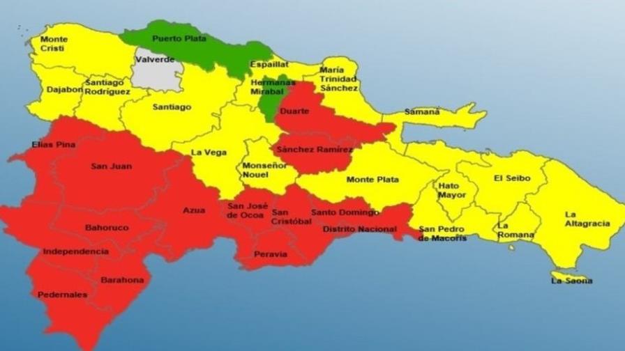COE incrementa provincias en alertas ante fenómeno tropical