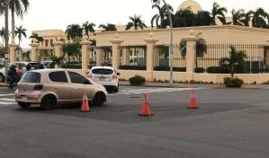 Intersección frente al Palacio Nacional presenta hundimiento