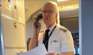 El emotivo momento en que piloto se despide ante pasajeros tras 32 años de servicio