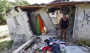 Fue a cuidar a un familiar a Samaná  y cuando regresó encontró su vivienda colapsada en San Cristóbal