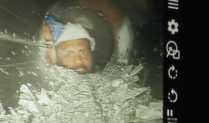 Obreros atrapados en India vistos en cámara por primera vez en 10 días