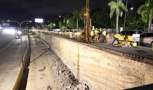 Continúa eliminación de paredes y estudio de suelo en paso desnivel de la 27 de Febrero