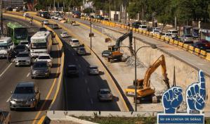 Habilitan lado sur de paso a desnivel en la 27 de Febrero, pero persisten tapones