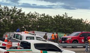 Cuatro personas resultaron lesionadas en accidente de tránsito en La Vega