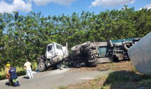 Accidente de tránsito en la autopista Duarte deja 14 personas afectadas