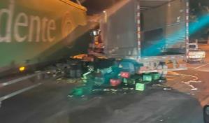 Otra patana en accidente: choca contra camión de la Presidente en la Luperón