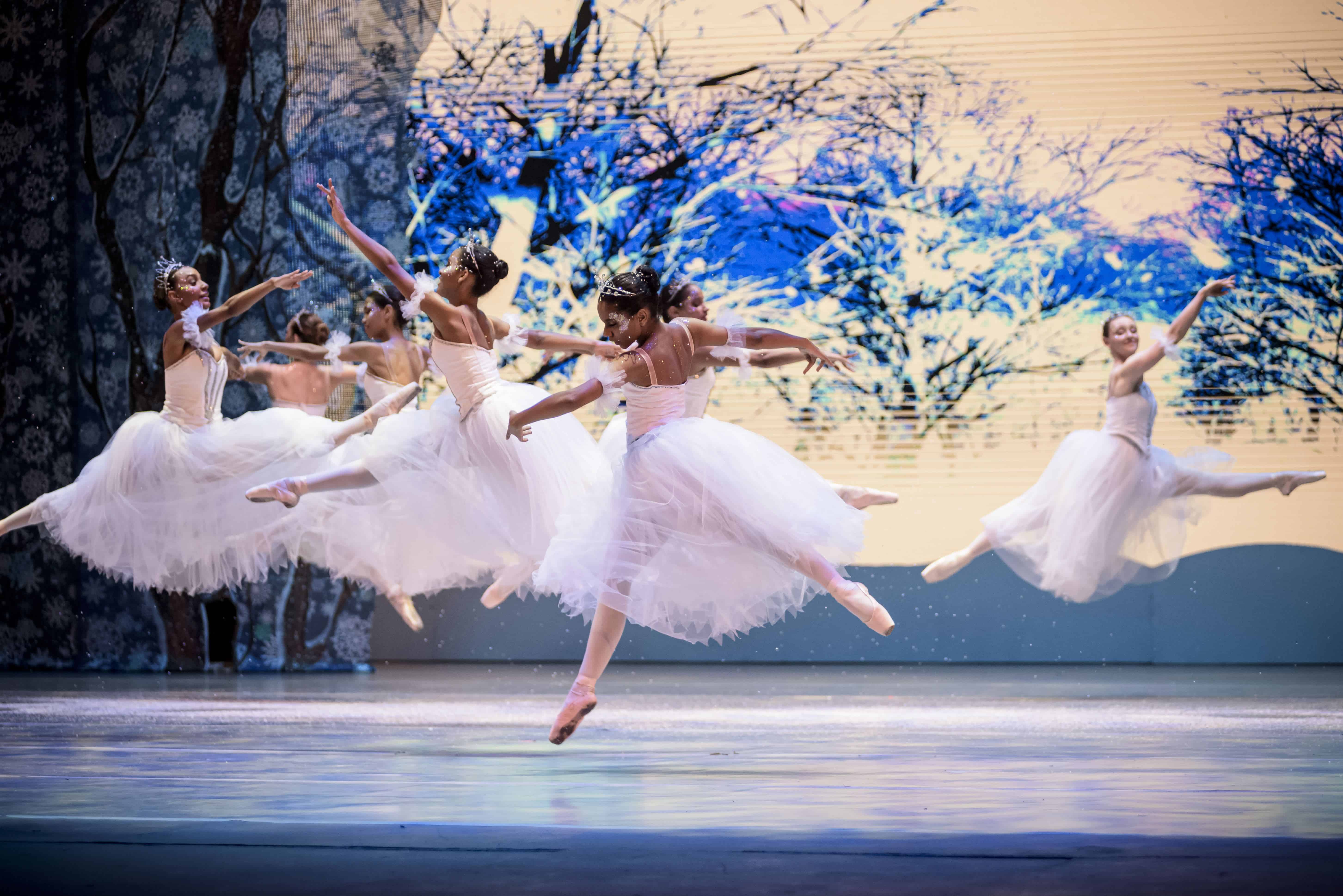 La magia y sutileza de los Copos de nieve quedo de manifiesto con la gracia y sutileza de los movimientos de las bailarinas del Ballet Concierto Dominicano.